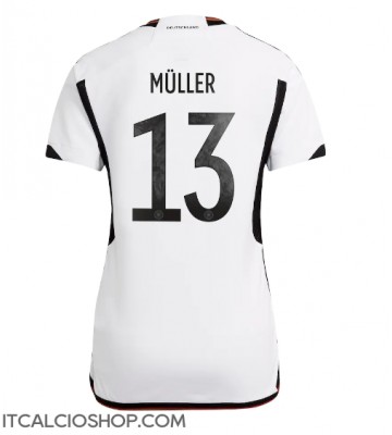 Germania Thomas Muller #13 Prima Maglia Femmina Mondiali 2022 Manica Corta